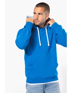 K-KA446-MEN'S CONTRAST HOODED SWEATSHIRT 2
